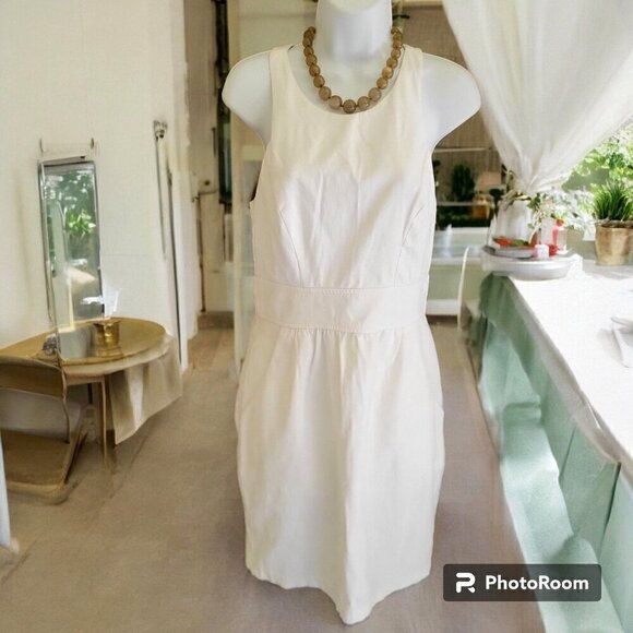 City Triangle Razor Back Sleeveless Off White Summer Dress Junior  SZ 7 - Picture 1 of 7